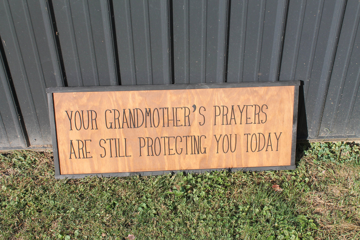 Grandmas Prayers Protection Love Family Grandmother Biblical Home Decor Uplifting 3D Handmade Wall Art Inspirational Raised Wooden Sign