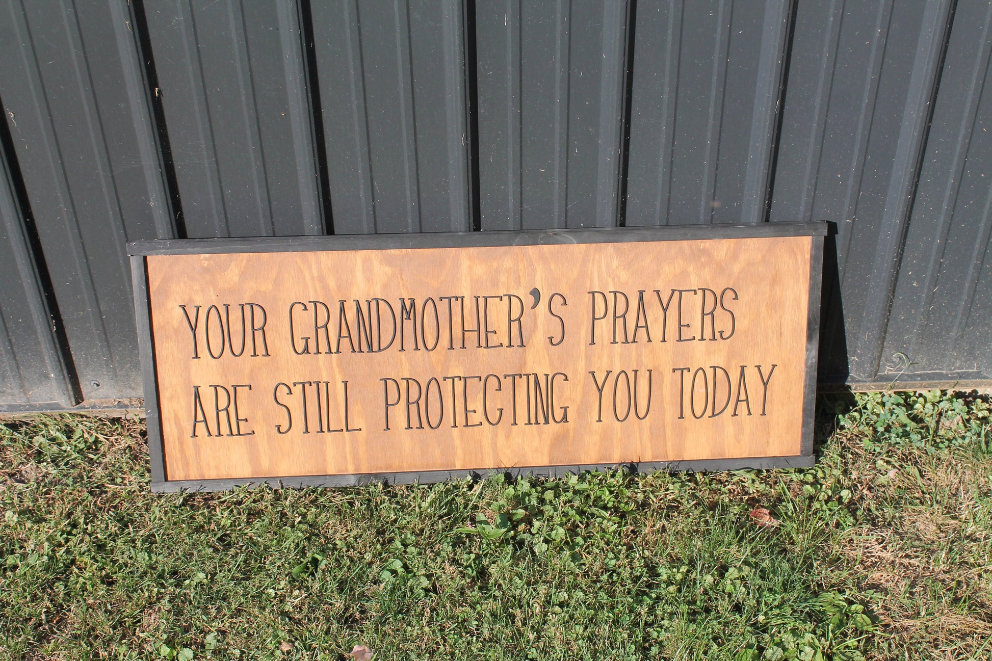 Grandmas Prayers Protection Love Family Grandmother Biblical Home Decor Uplifting 3D Handmade Wall Art Inspirational Raised Wooden Sign