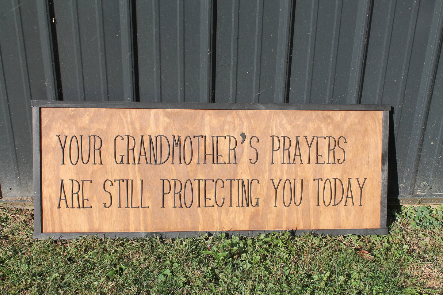 Grandmas Prayers Protection Love Family Grandmother Biblical Home Decor Uplifting 3D Handmade Wall Art Inspirational Raised Wooden Sign