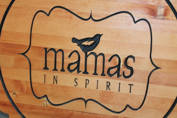 Wood Scalloped Carved Bird Engraved Color Filled Business Commerical Signage Your Logo Handmade Custom Oversized Pine Wood Round Sign