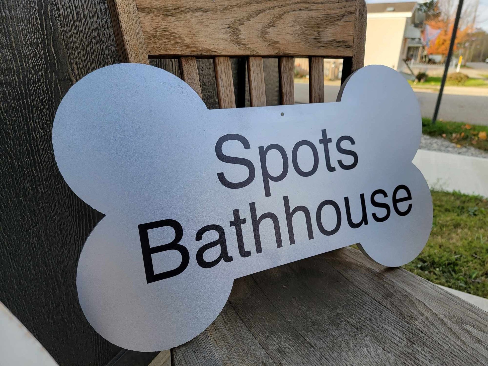 Custom Printed Sign Dog Bone Contour Weatherproof Sign pvc plastic smooth Personalized Ready for your Great for hanging or wall mounted