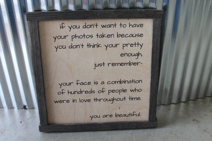 You are Beautiful People in love Photos Inspire Quote Remember Self love Country Square Pattern Block Wall Art Farmhouse Primitive Rustic