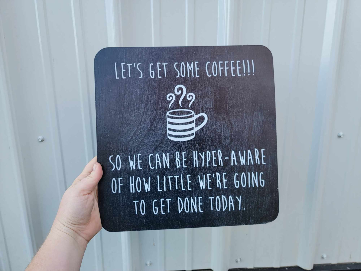 Coffee Lover Coffee Friend Let's get Coffee Procrastination Humor Wall Decor Art Handmade Unframed Printed In Color Contemporary Joke Decor