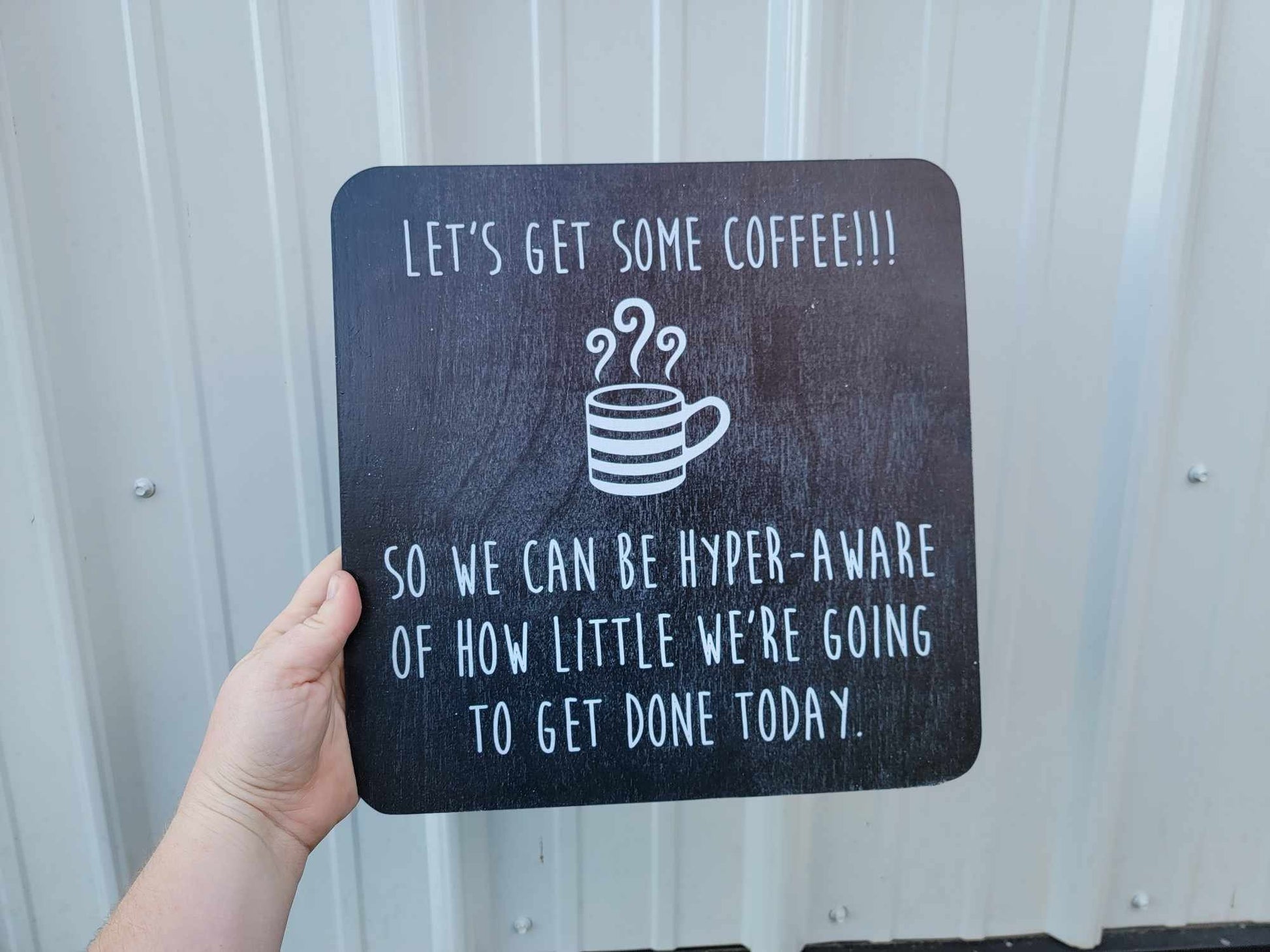 Coffee Lover Coffee Friend Let's get Coffee Procrastination Humor Wall Decor Art Handmade Unframed Printed In Color Contemporary Joke Decor