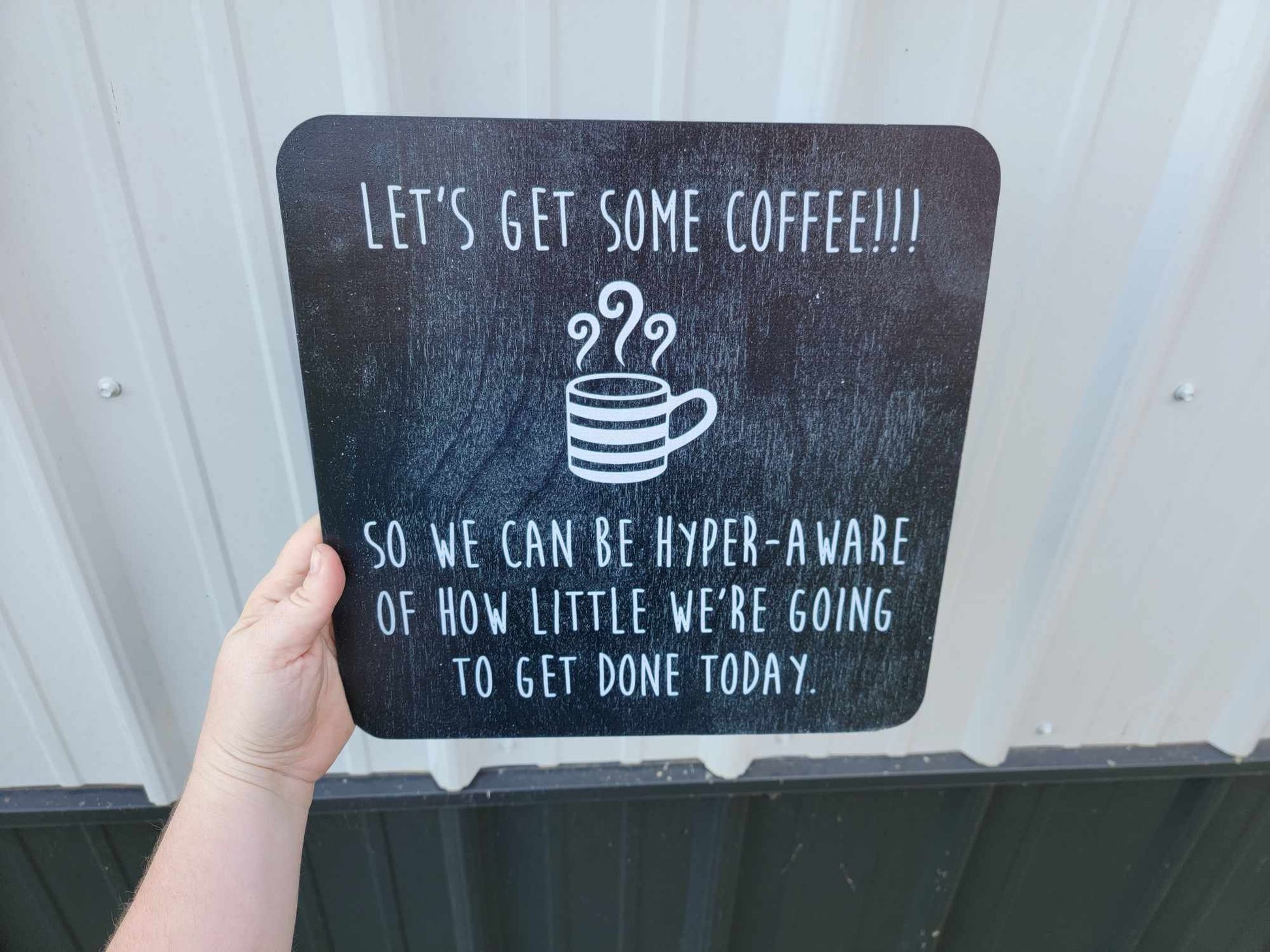 Coffee Lover Coffee Friend Let's get Coffee Procrastination Humor Wall Decor Art Handmade Unframed Printed In Color Contemporary Joke Decor