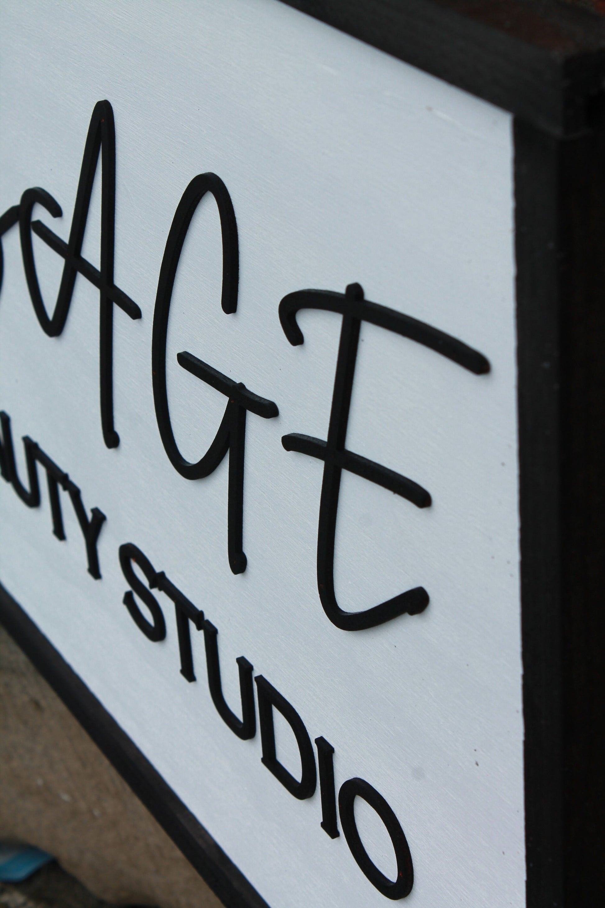 Blue Beauty Salon Eye Lashes Salon Sage Studio Small Business Commerical Custom Personalized Sign Printed Image Name Style 3d Wooden Sign