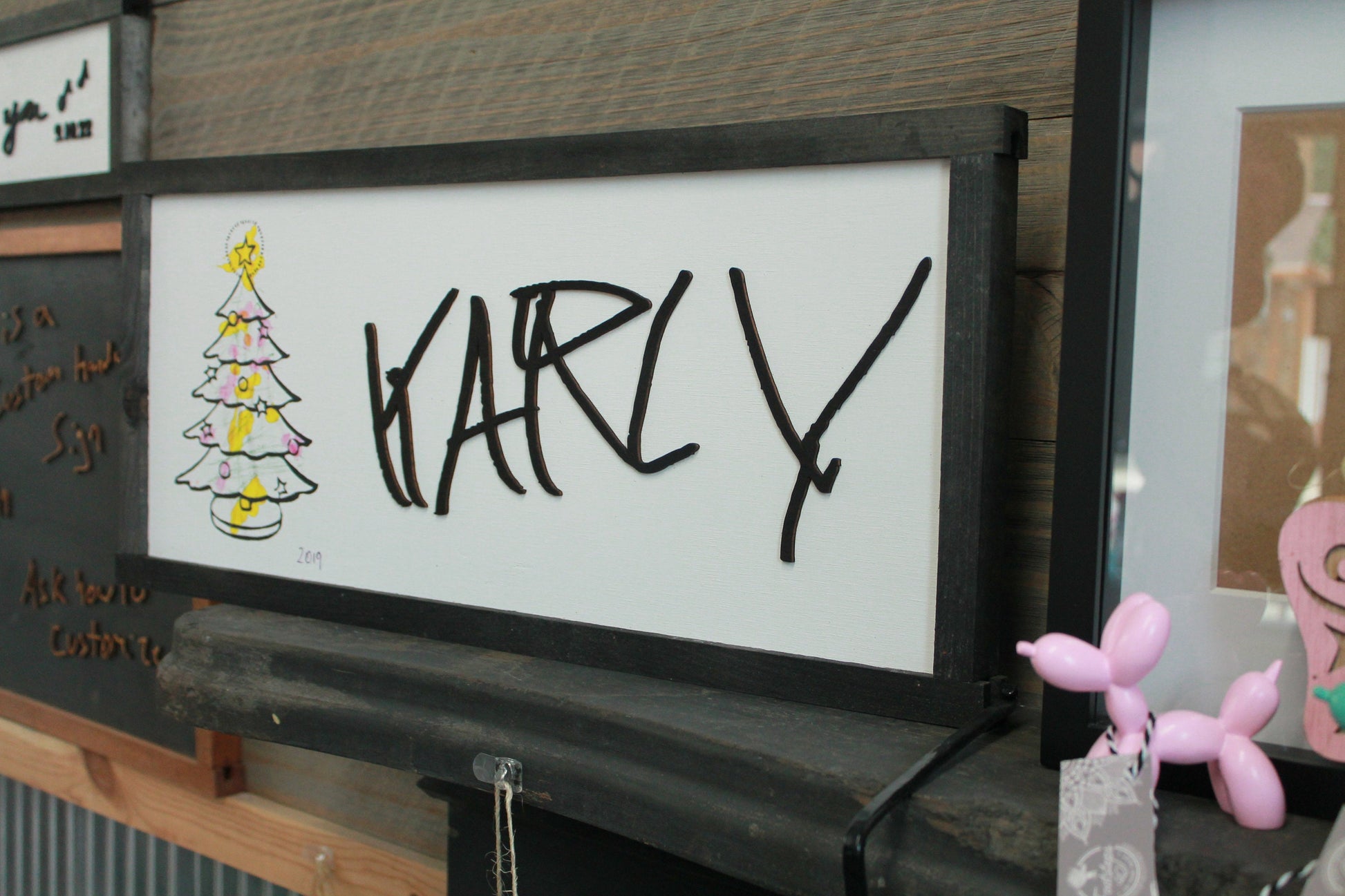 Handwriting Sign With Coloring Art Uvprinted Your Actual Hand Writing Raised Text 3D Personalized Custom Shabby Chic Gift Mom Dad Parent