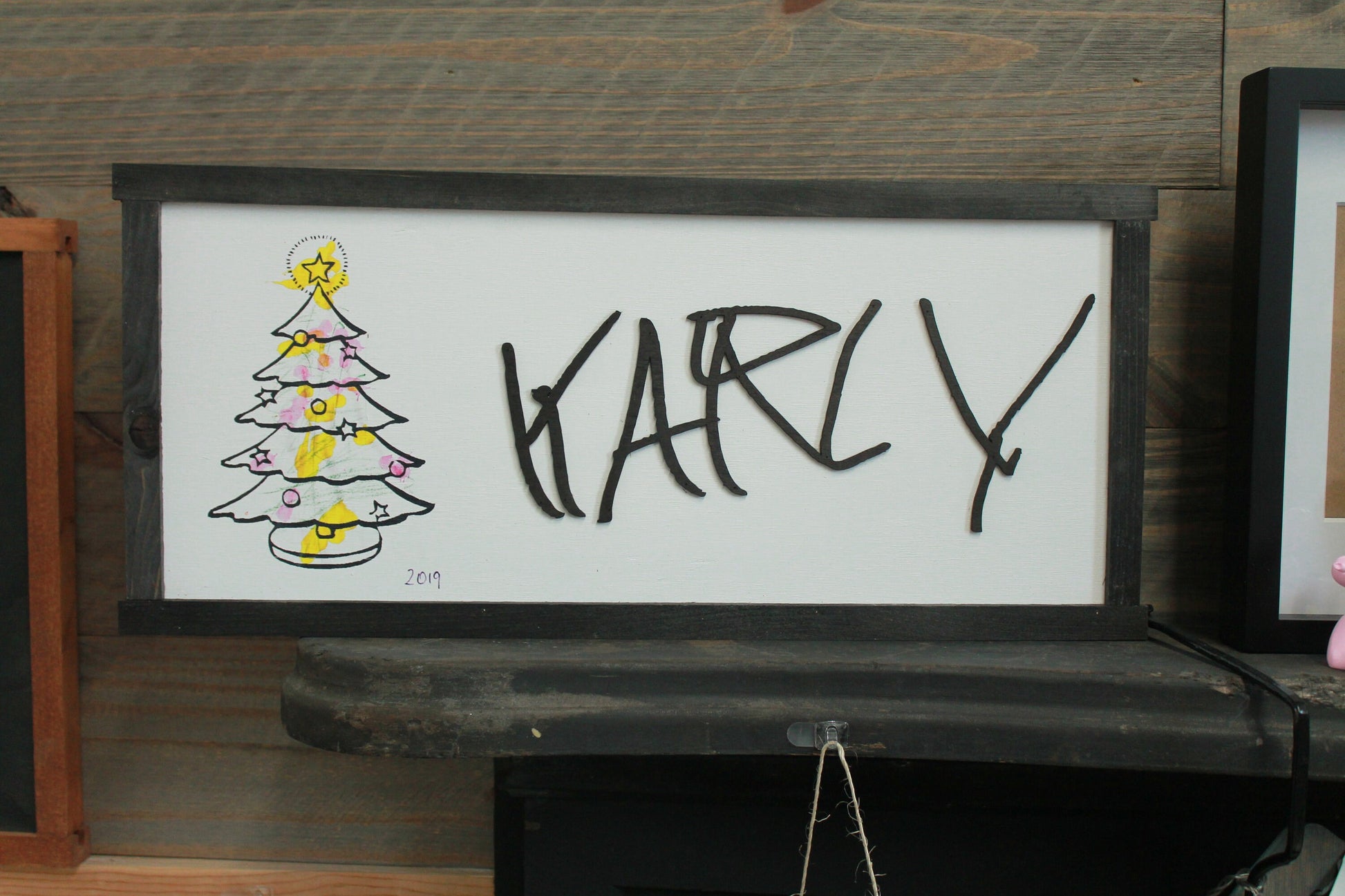 Handwriting Sign With Coloring Art Uvprinted Your Actual Hand Writing Raised Text 3D Personalized Custom Shabby Chic Gift Mom Dad Parent