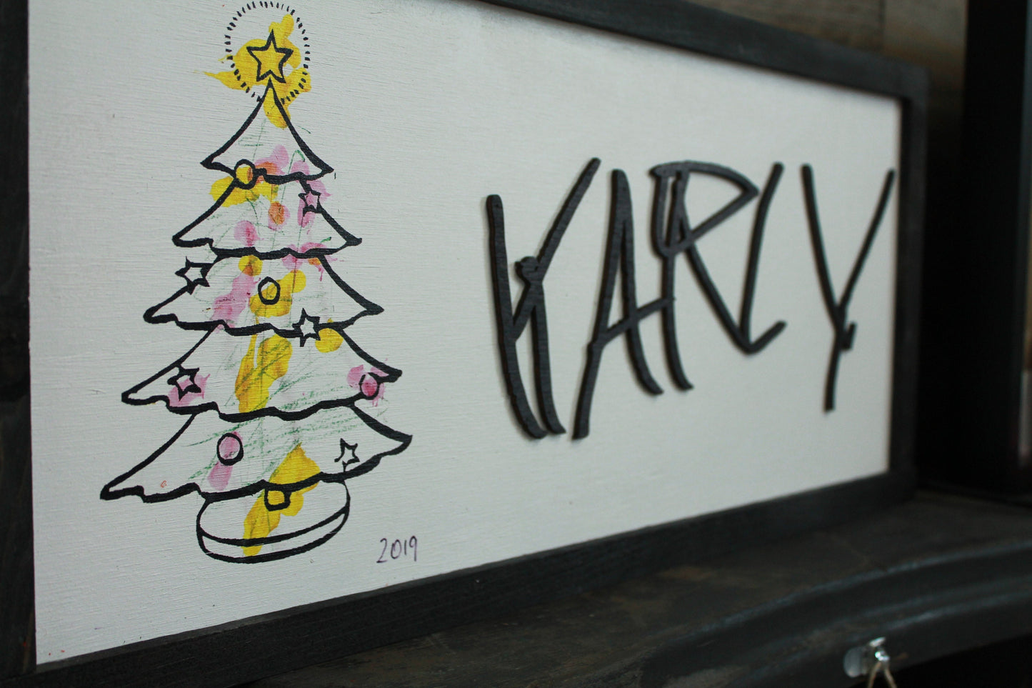 Handwriting Sign With Coloring Art Uvprinted Your Actual Hand Writing Raised Text 3D Personalized Custom Shabby Chic Gift Mom Dad Parent