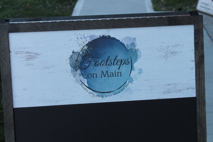 Sidewalk Sign Chalkboard A Frame Folding Sign Affordable Business Sign Your Logo Free Standing Commercial Hinge Outdoor Advertising