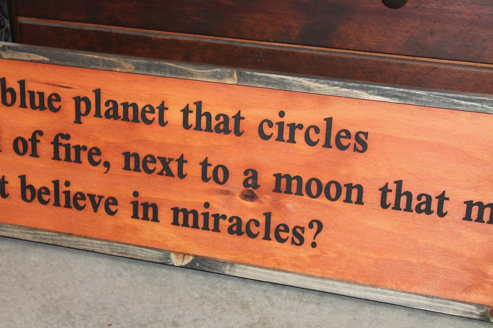 Believe in Miracles Earth Sun Good Things Good Vibes Inspirational Faith Fire Water Handmade 3D Raised Sign Home Decor Happiness