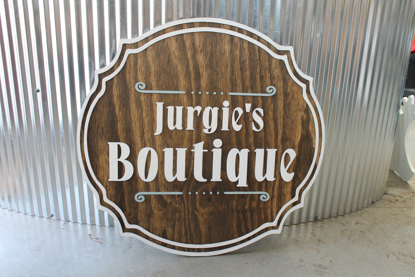 Custom Boutique Business Sign Clothing Store Artisan Oval 3D Large Custom Indoor Outdoor Small Business Laser Cut Wood Sign farmhouse
