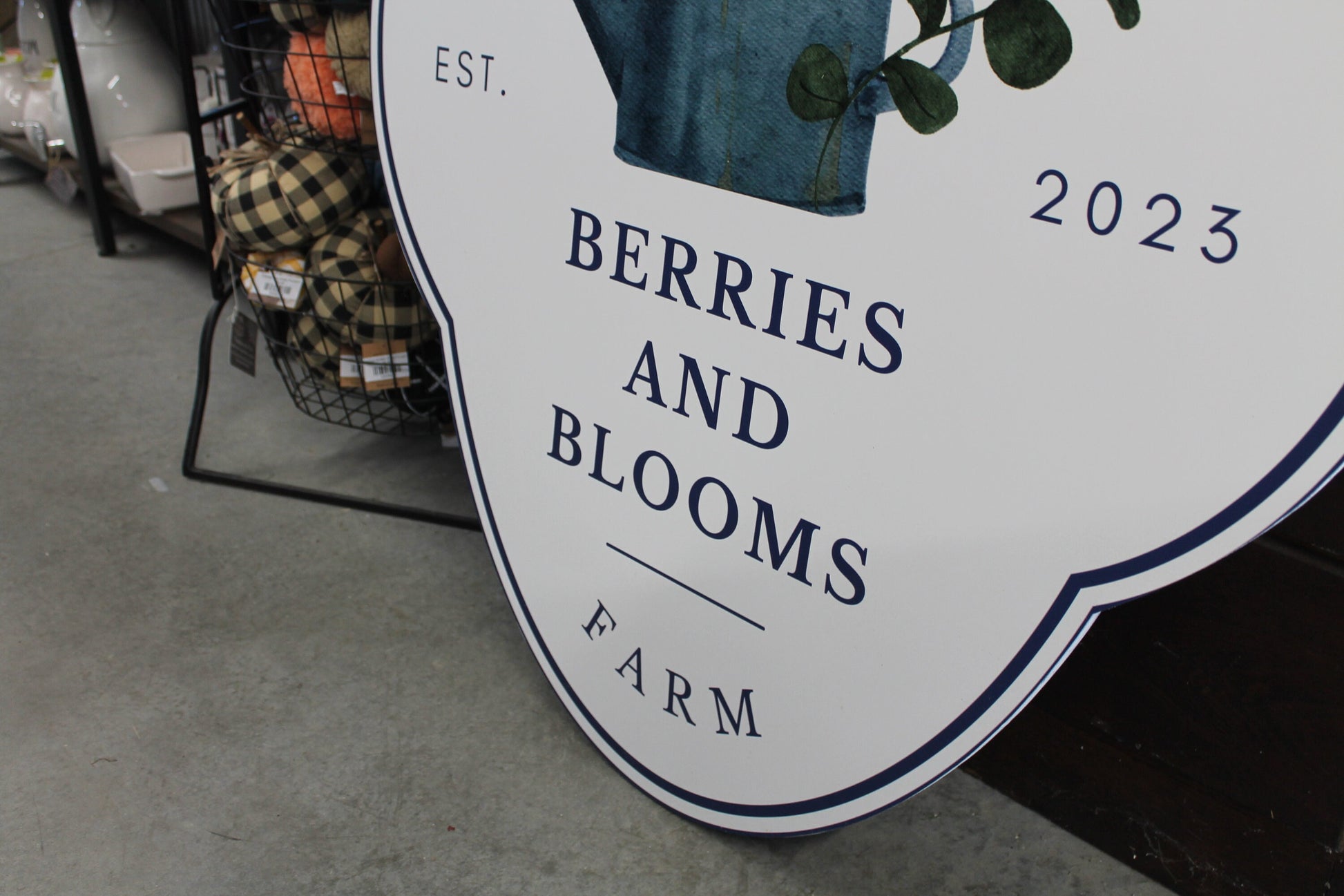 Contour UPick Garden Sign Watering Can Smooth Outdoor Custom Made Sign PVC Weather Water Proof Sturdy Fade Mold Resistant Printed Any Color