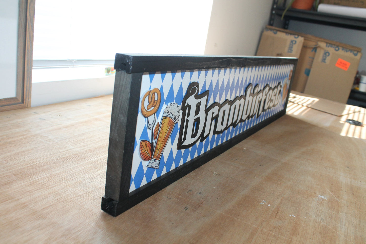 Fest Beer Renaissance Festival Medieval Printed Framed Logo Custom Personalized Wooden Sign Food Truck Food Stand Fair Signage