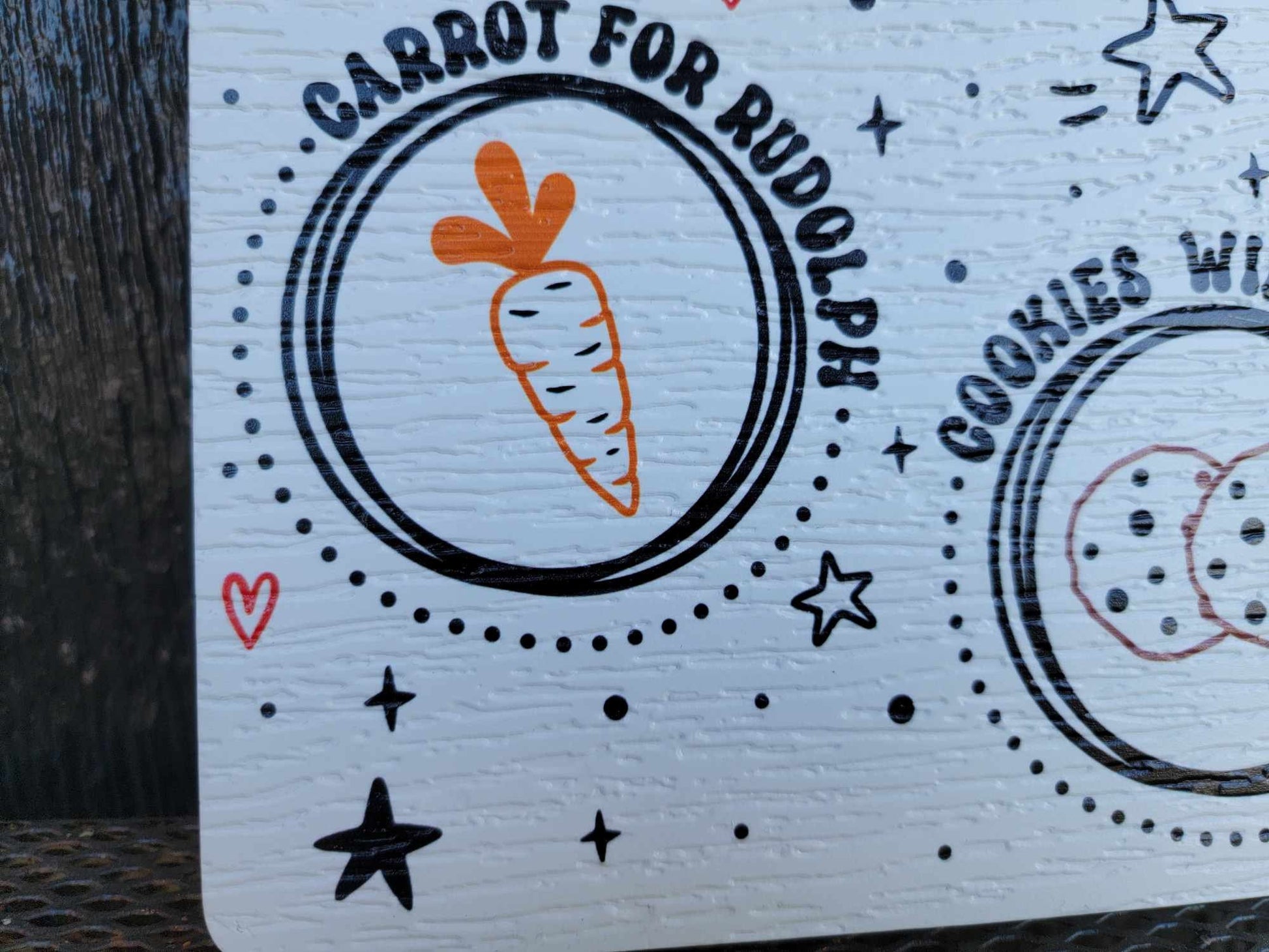 Dear Santa Tray Cookies Milk Reindeer Carrot PVC Printed Christmas Day Treat Gift Snack Plate Leave for Santa