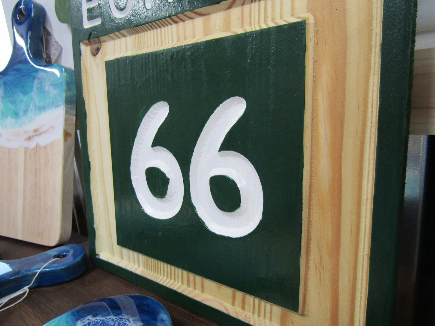 Route Echota Contour Engraved Routed Sign Commerical Real Estate Vacation Wilderness Outdoors Handmade Sign Inscribed