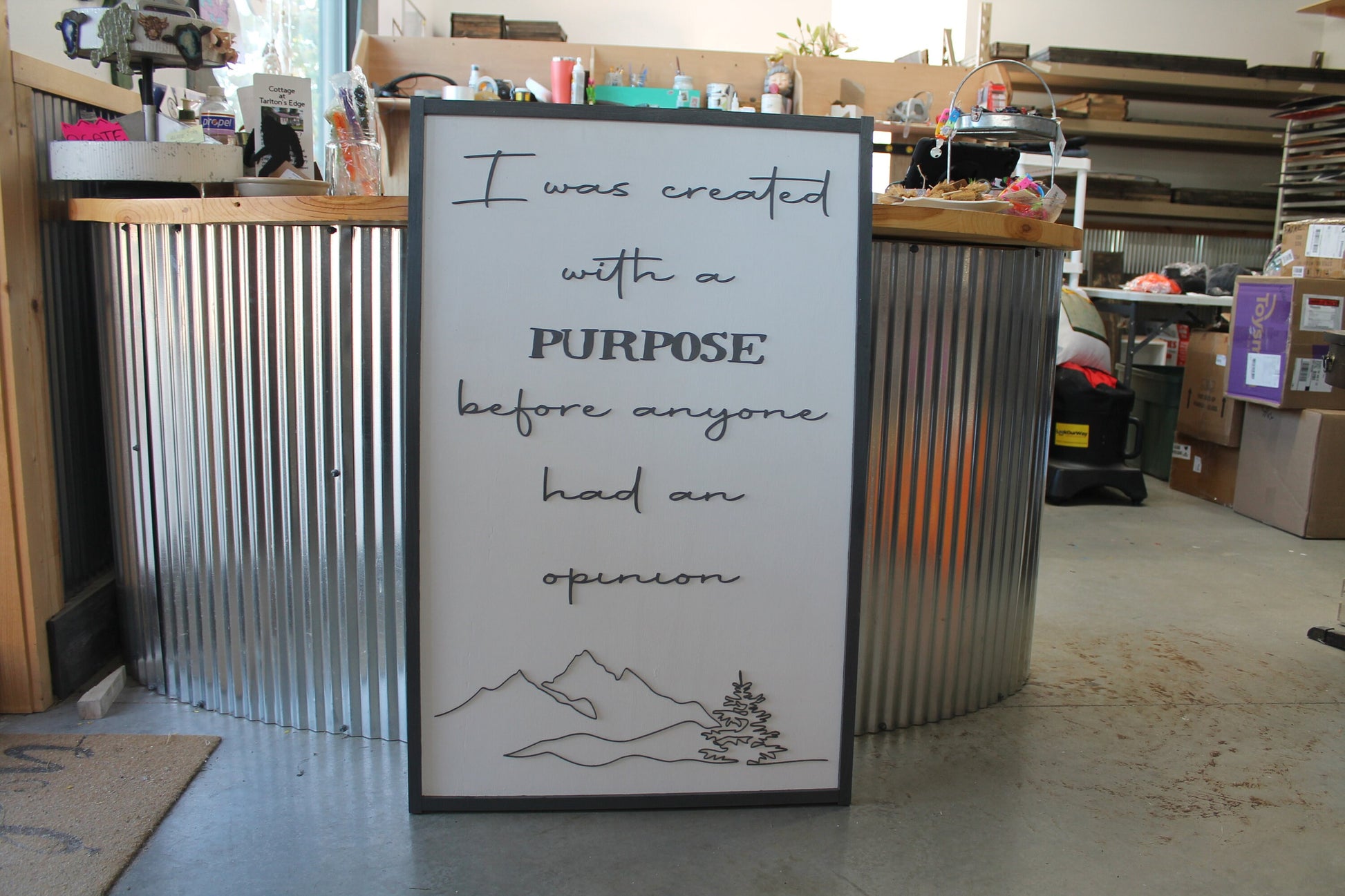 Purpose Created Before anyone had an opinion Inspire Mountains Kids Room kids Decor Happy Wooden Handmade Home decor Line Art