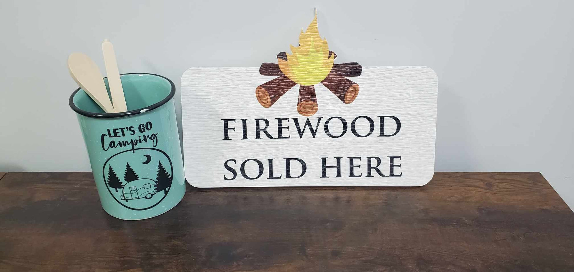 Contour Fire Wood Sign, Firewood Sold Here Sign, Outdoor Firewood Sign, Weatherproof Firewood Sign, Camping Firewood Sign, Outdoor Camp Sign