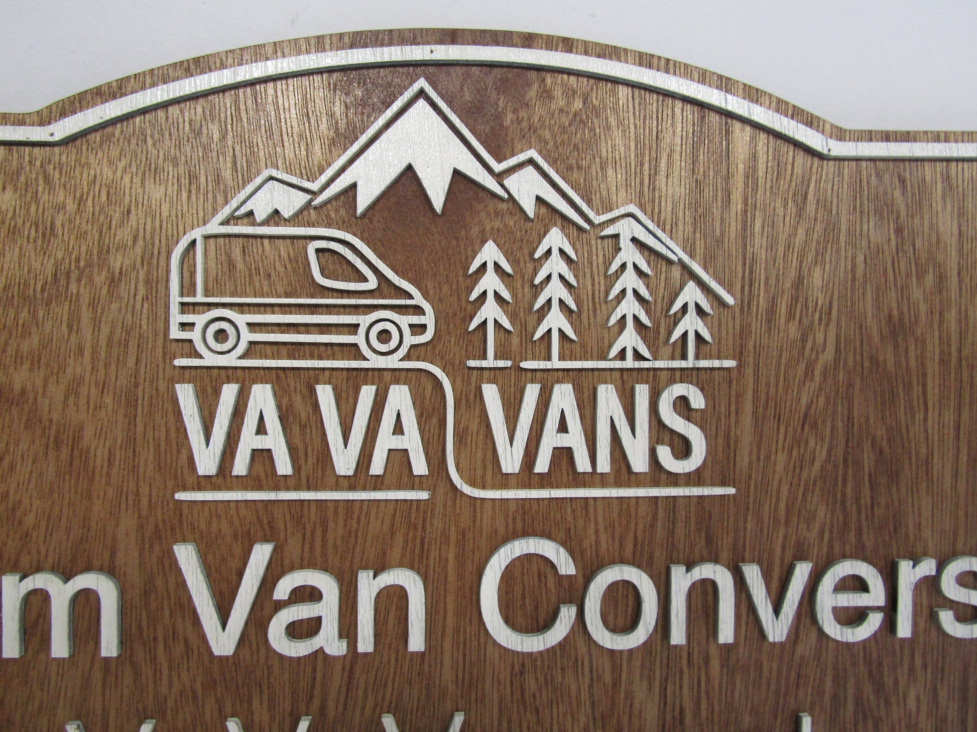 Custom Handmade Wood Sign for Outdoor Indoor Hanging Personalized Commercial Signage Van Vehicle Business Sign Raised Text Handmade