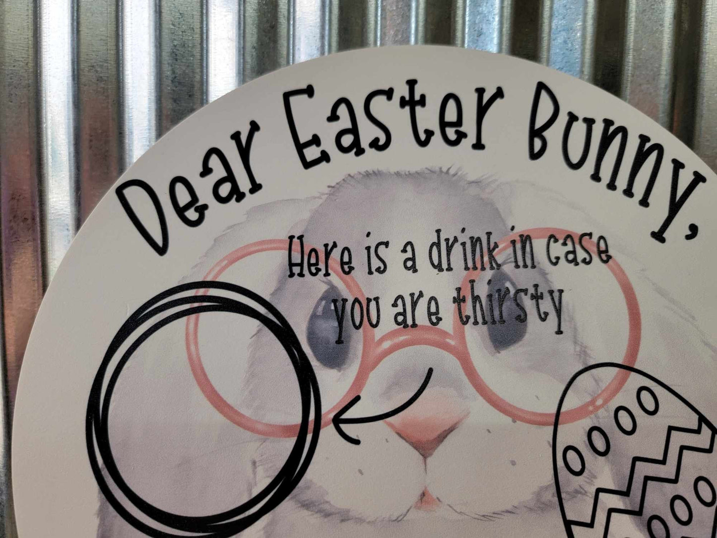 Spring Easter Bunny Glasses Treat Tray Printed Giftable Kids Sustainable Plate Egg Hunt Host Cute Smooth PVC Weatherproof Ultraviolet Ink