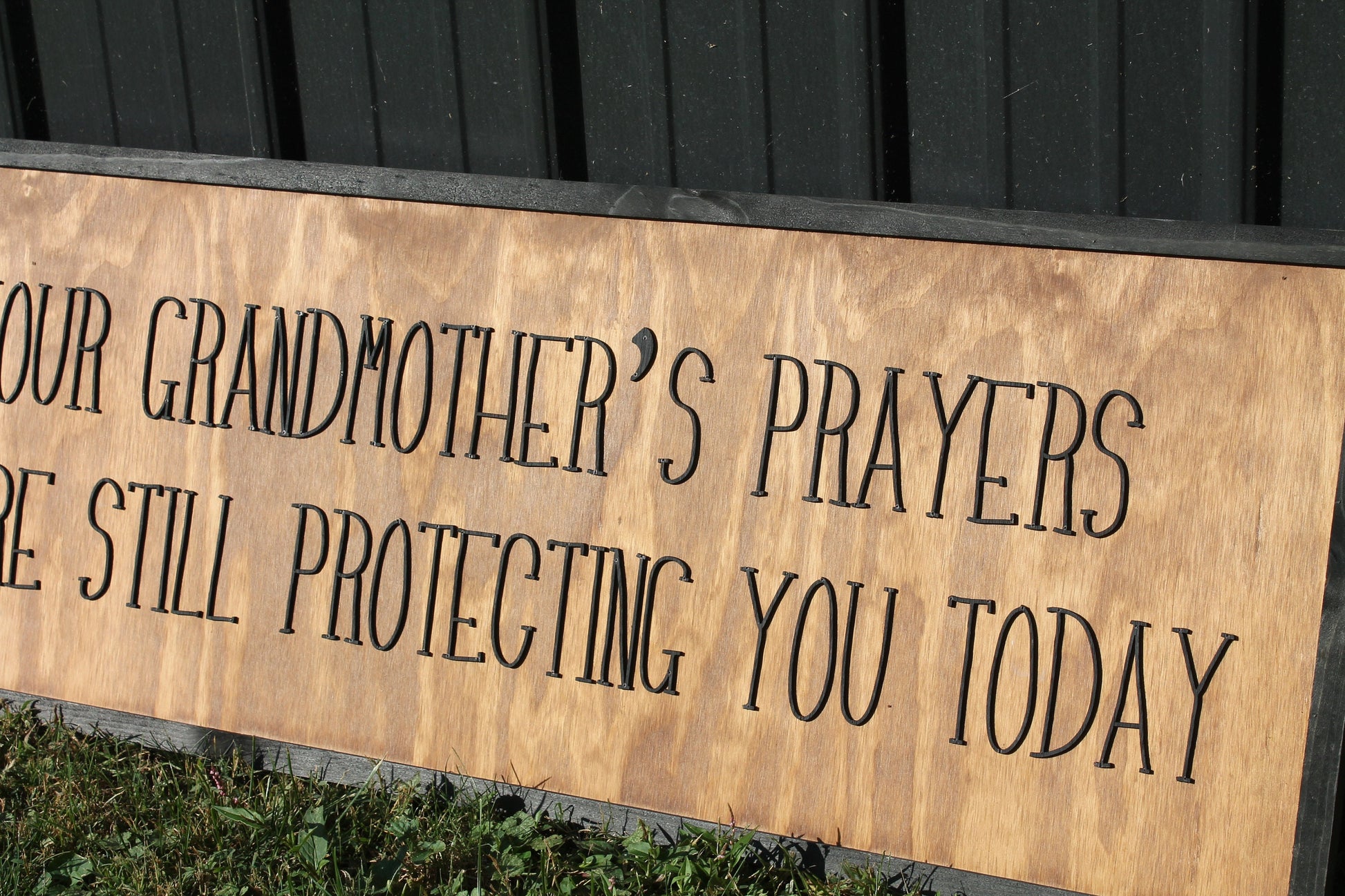 Grandmas Prayers Protection Love Family Grandmother Biblical Home Decor Uplifting 3D Handmade Wall Art Inspirational Raised Wooden Sign