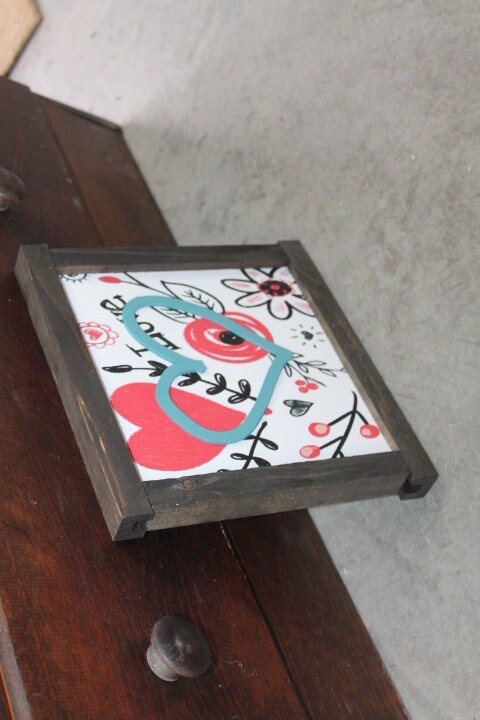 Heart Home Decor Handmade Valentines Day Holiday Seasonal Pink Love Laurel Wall Art Farmhouse Primitive Rustic