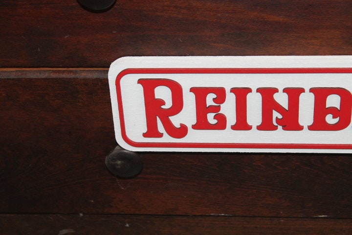 Reindeer Way Street Sign Directional Christmas Winter Santa Wooden Handmade Decor Prop Decoration Layered Sign 3D