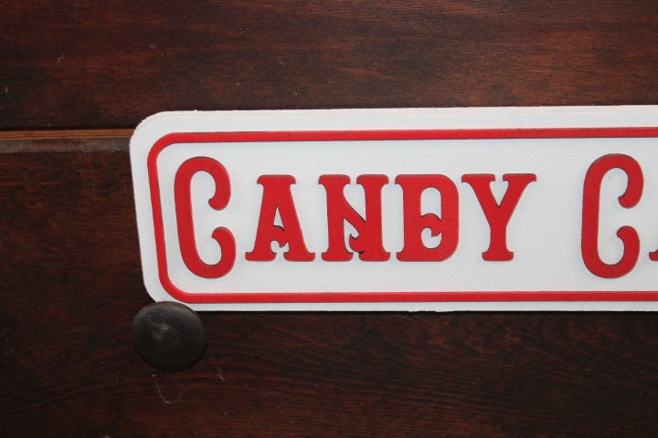 Candy Cane Lane Street Sign Directional Christmas Winter Santa Wooden Handmade Decor Prop Decoration Layered Sign 3D