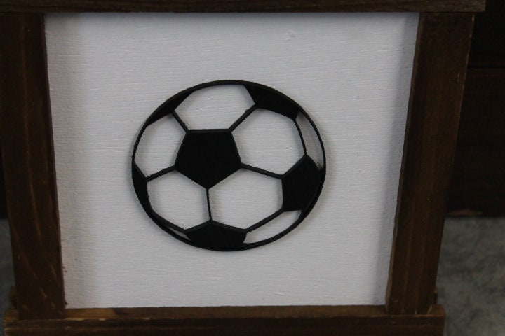 Soccer Sports Athlete Gym Ball Game Day 3D layered Sign Handmade Decor Play Room Decor Player American Football Kicks Goal Team