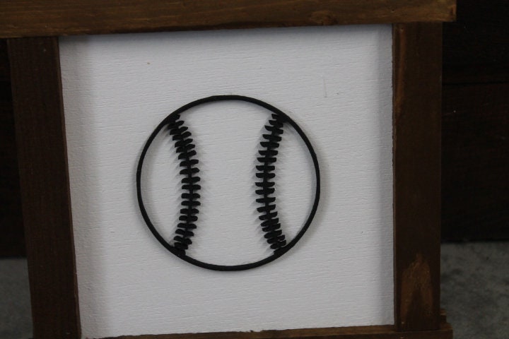 Baseball Softball Sports Athlete Gym Ball Game Day 3D layered Sign Handmade Decor Play Room Decor Player Playmaker Home Run Team