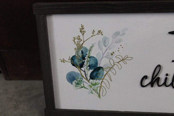 I am a child of God Faith Floral Flowers Handmade Colorful Bright Inspiring Uplifting Text 3D Raised Text Wall Decoration Primitive Rustic