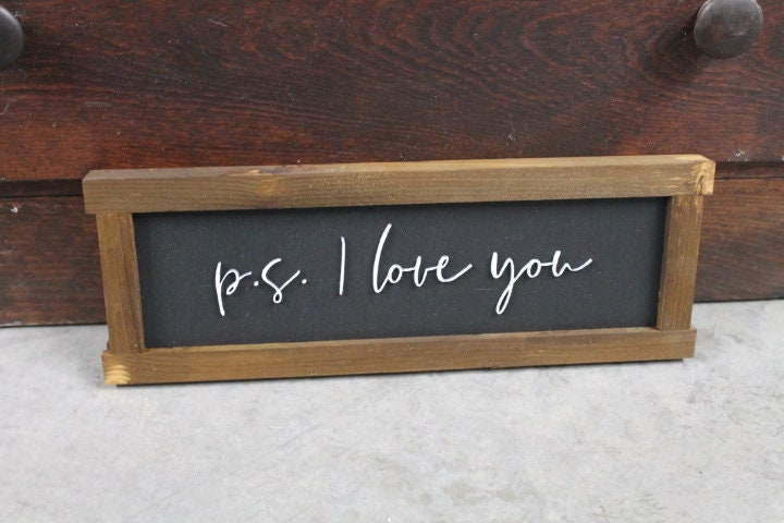 P.s I love you Small Layering Sign Couple Kid room Gift for her Handmade Homedecor Small Seasonal Wall Art Celebrate Cute Cutout Raised Wood
