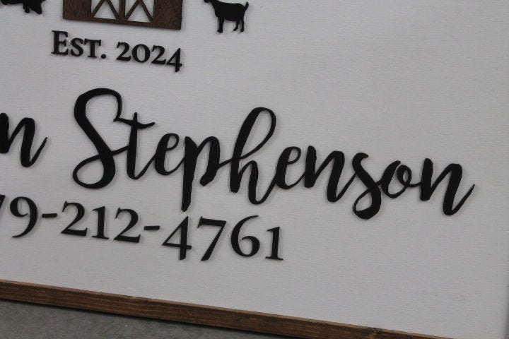 Wedding and Events Custom Business Sign Rectangle 3D Large Custom Indoor Outdoor Small Business Logo Laser Cut Wood Sign Barn Farm
