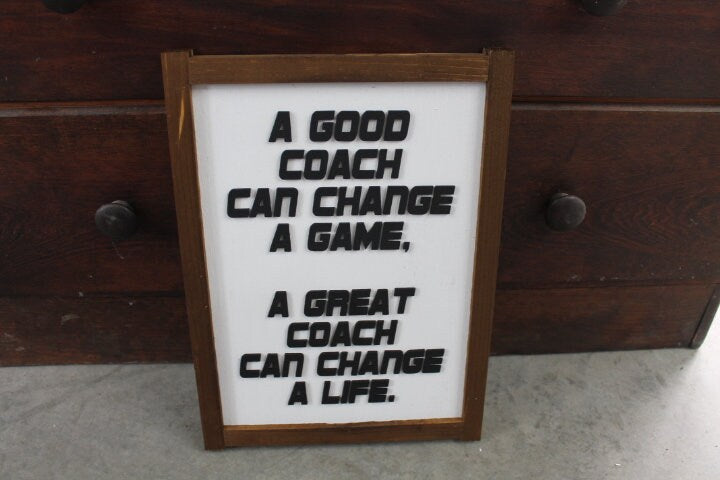 Game changer Life changer Game Sports Coach Gift Appreciation Handmade Sign Layered Sign 3D Wooden Man cave Office Wall Decor