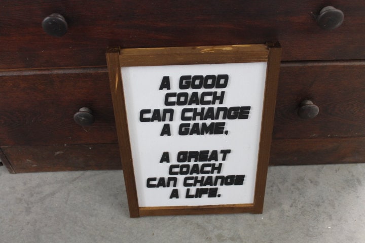 Game changer Life changer Game Sports Coach Gift Appreciation Handmade Sign Layered Sign 3D Wooden Man cave Office Wall Decor