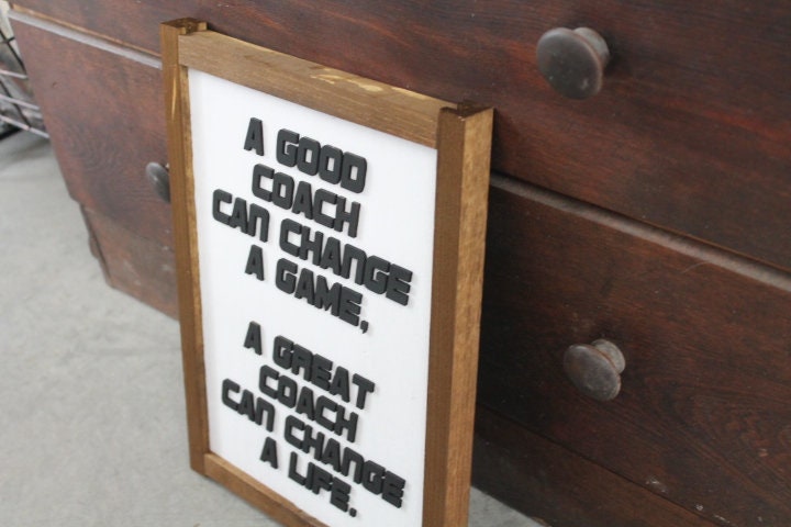 Game changer Life changer Game Sports Coach Gift Appreciation Handmade Sign Layered Sign 3D Wooden Man cave Office Wall Decor