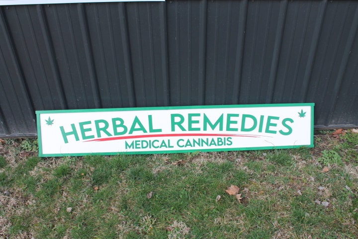 Medical Remedies Cannabis Dispensary Sign Wooden Handmade 3D Business Commerical Signage Herbal Layered Sign Single or Double sided