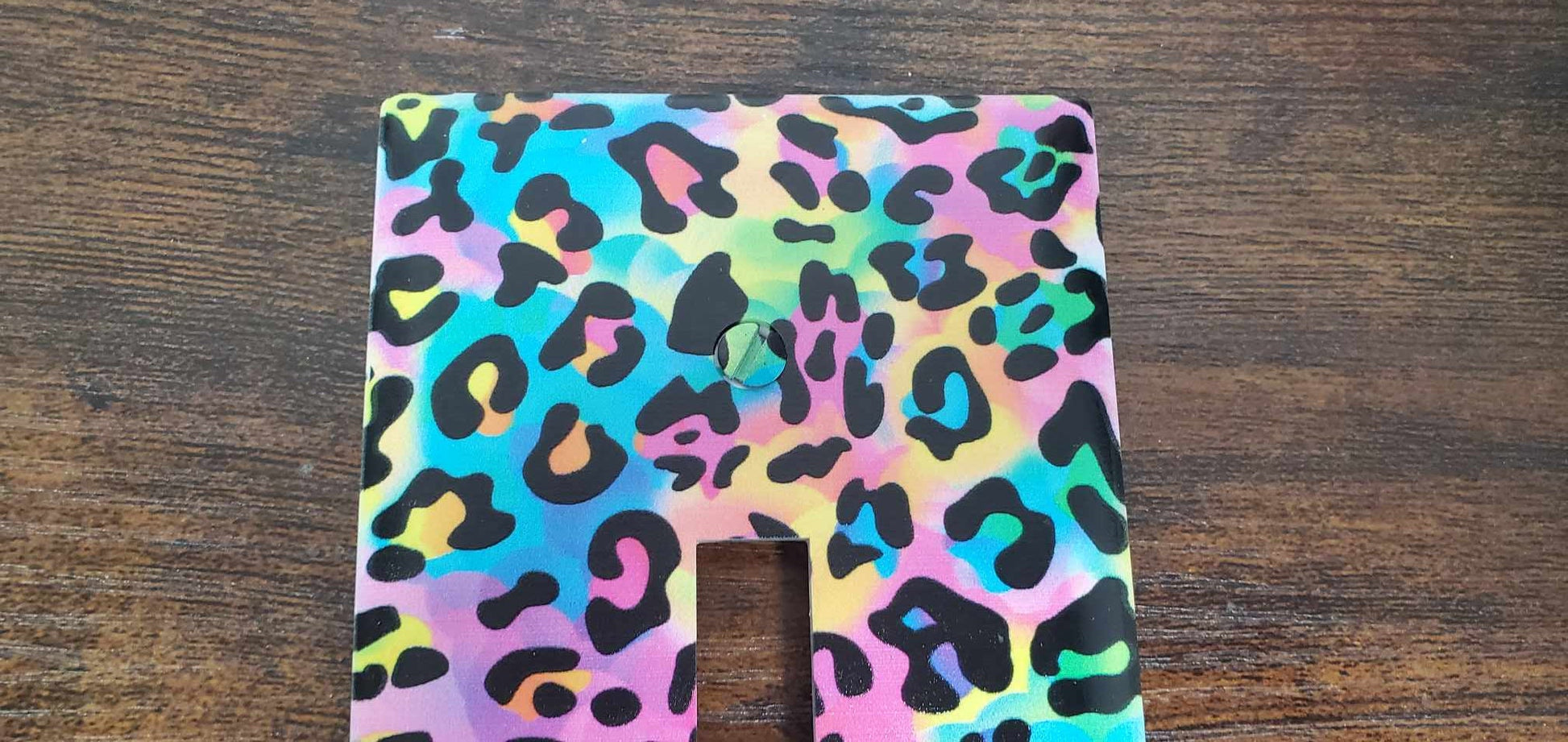 Cheetah Print Rainbow Nursery Spring Printed in Color Light Switch Cover Plate Durable Baby Room Kids Room