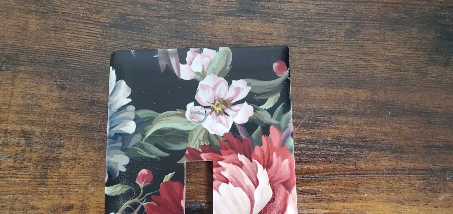 Victorian Vintage Floral Flowers Spring Printed in Color Light Switch Cover Plate Durable Baby Room Kids Room Decorative Decor