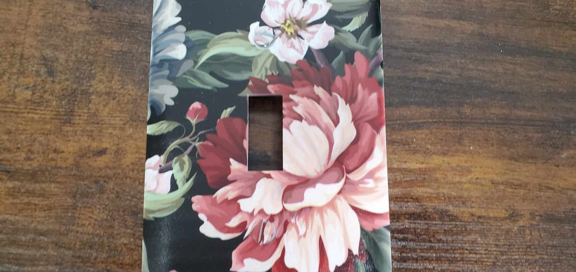 Victorian Vintage Floral Flowers Spring Printed in Color Light Switch Cover Plate Durable Baby Room Kids Room Decorative Decor