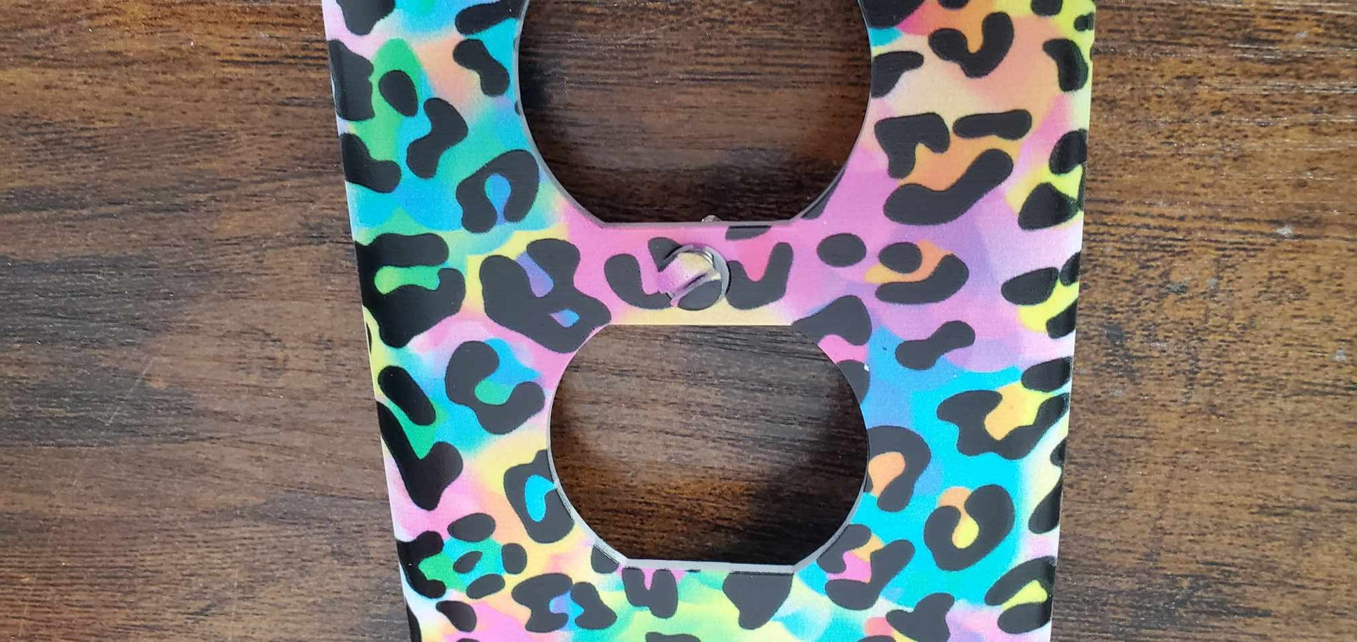 Cheetah Print Rainbow Nursery Spring Printed in Color Light Switch Cover Plate Durable Baby Room Kids Room