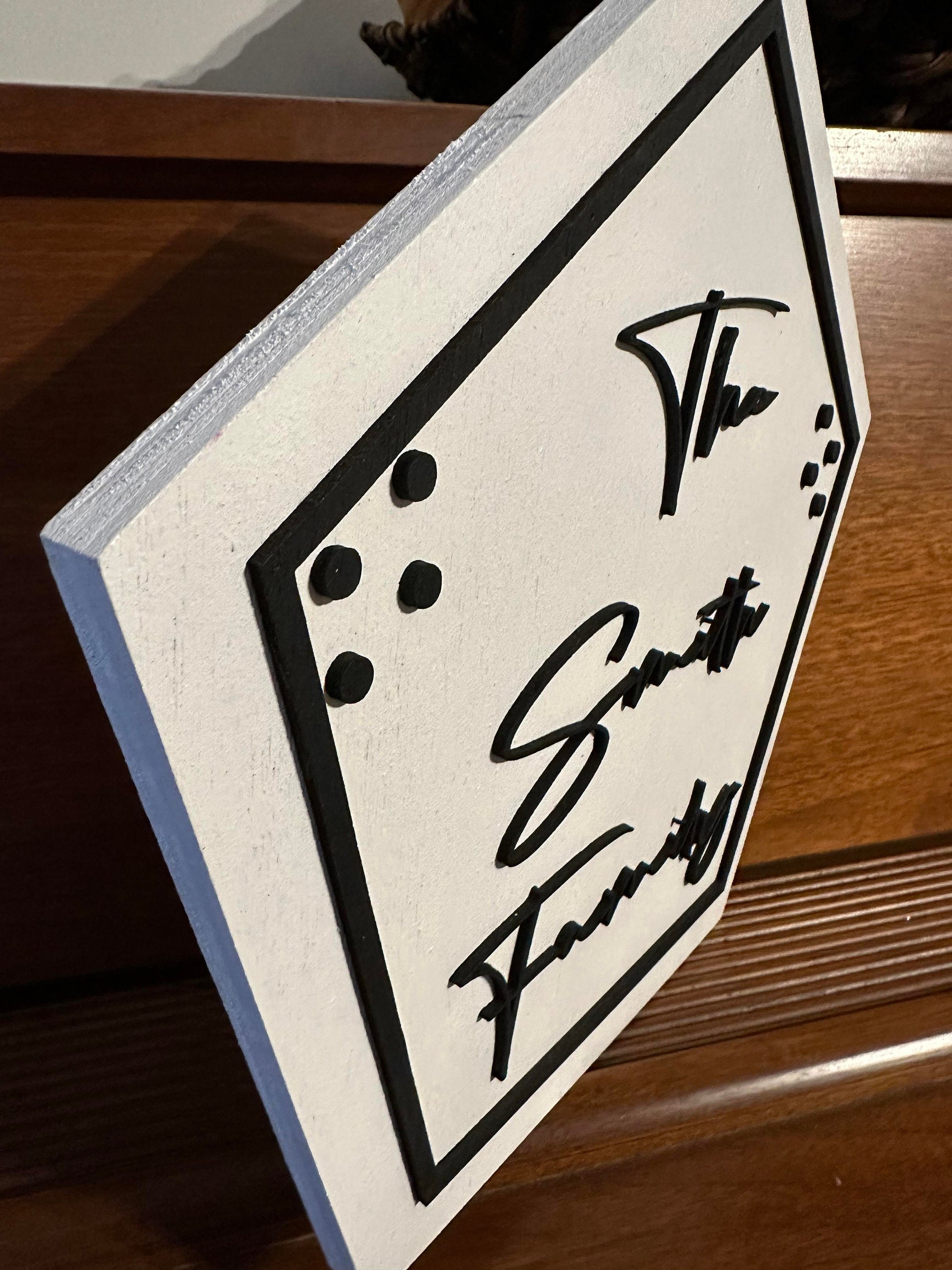 Custom Sign Family Name Personalized Contour Pentagon Home Simple Minimalist Gift House Warming Gift New Home Wedding Gift 3D Handmade