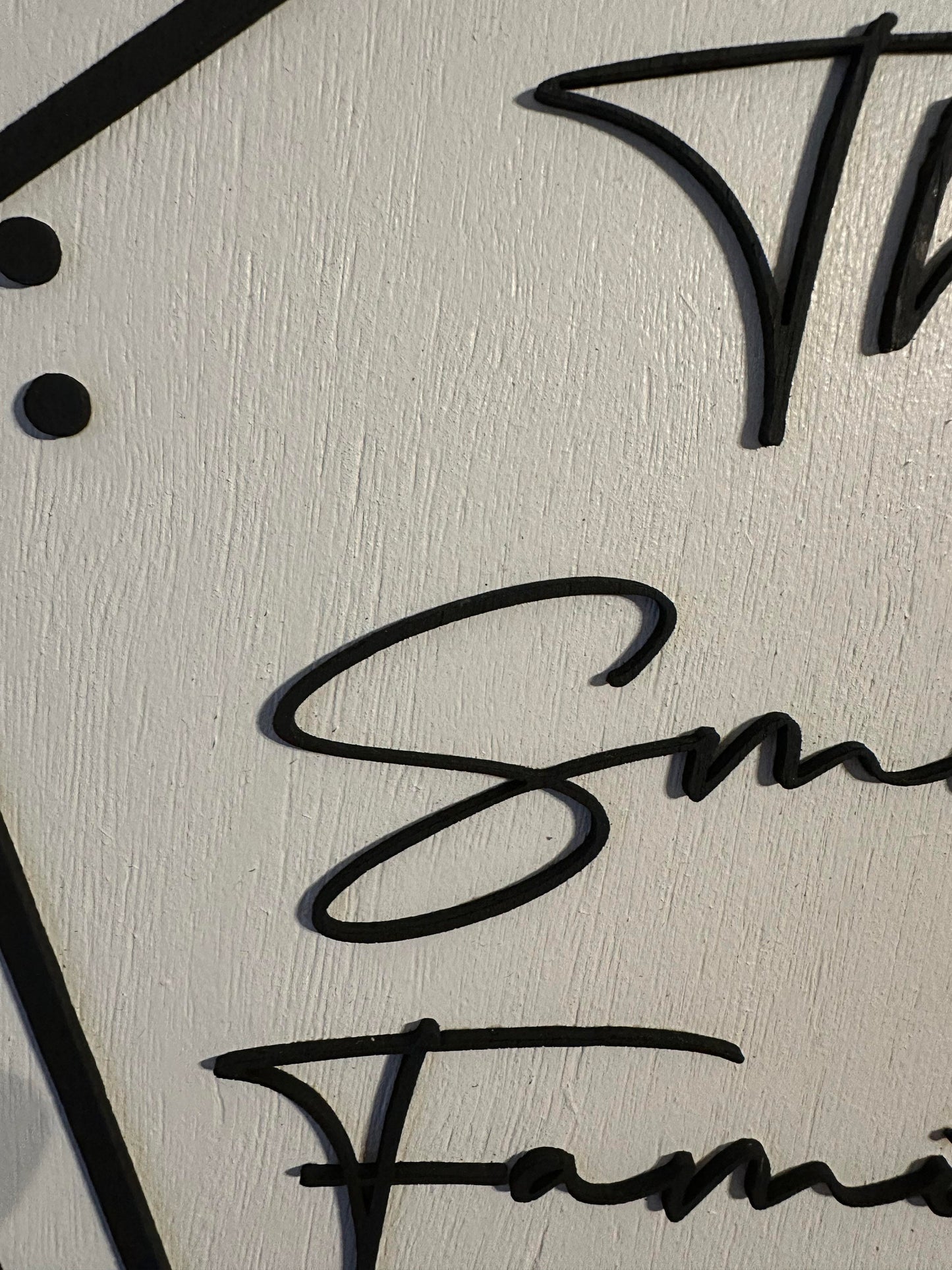 Custom Sign Family Name Personalized Contour Pentagon Home Simple Minimalist Gift House Warming Gift New Home Wedding Gift 3D Handmade