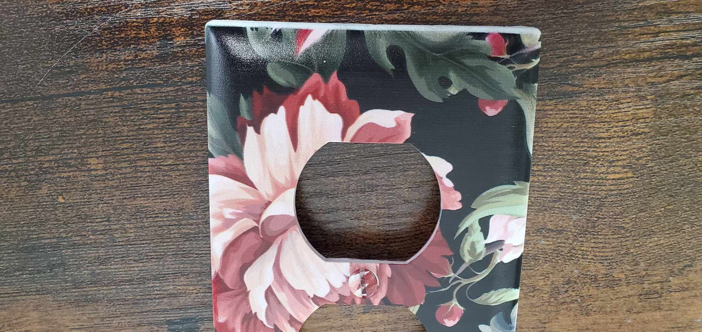 Victorian Vintage Floral Flowers Spring Printed in Color Light Switch Cover Plate Durable Baby Room Kids Room Decorative Decor