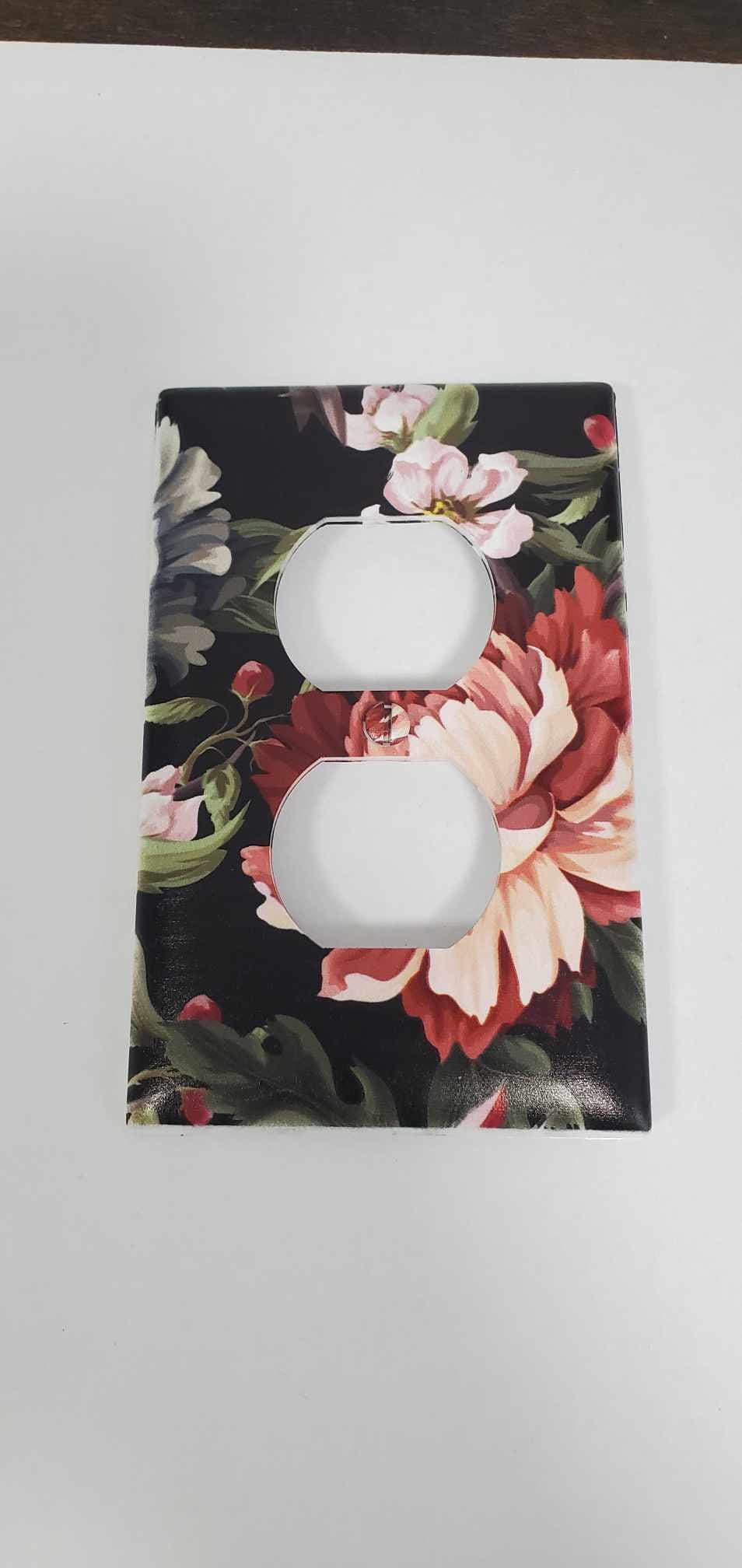 Victorian Vintage Floral Flowers Spring Printed in Color Light Switch Cover Plate Durable Baby Room Kids Room Decorative Decor