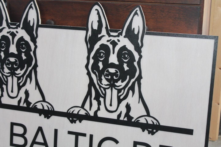 Custom Address German Shepherd Dog GSD Family Entrance Rectangle 3D Large Custom Indoor Outdoor Personalized Logo Laser Cut Wood