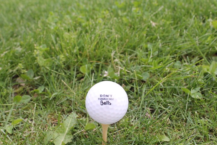 Don't Touch My Fathers Day Gift Funny Golf Ball or Customize Your Own! Your Logo Your Business Your Design Sports Team Unique Gag Gift Joke