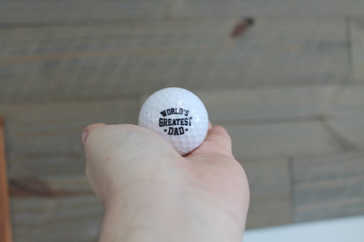 Worlds Greatest Dad Golf Ball Set Fathers Day Gift Customize Wholesale Your Own Bulk Custom Local Personalized Saying Phrase Fun Unique
