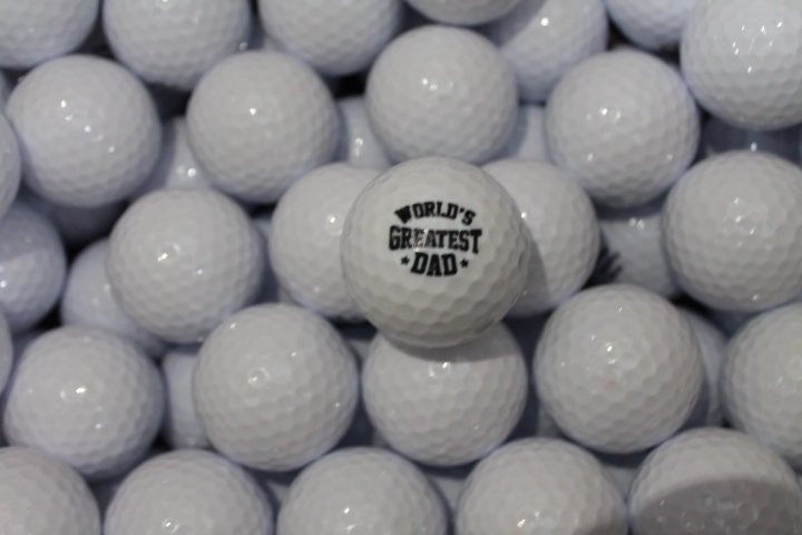 Worlds Greatest Dad Golf Ball Set Fathers Day Gift Customize Wholesale Your Own Bulk Custom Local Personalized Saying Phrase Fun Unique