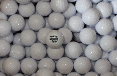 Worlds Greatest Dad Golf Ball Set Fathers Day Gift Customize Wholesale Your Own Bulk Custom Local Personalized Saying Phrase Fun Unique